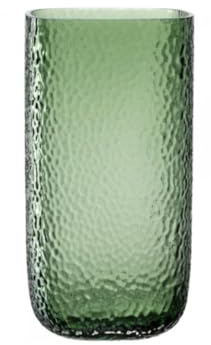 LEONARDO HOME Martello Vase, 1 Stück, vielseitige Vase, stilvolles Dekorationsstück mit haptischer Oberfläche, Zeitlose Pflanzenvase, einzigartige Blumenvase, Höhe 29 cm, grün, 033201