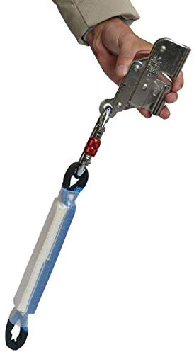 Akozon Selbstbremsender Stopper, Ausrüstung Rundloch-Kletter-Abseilgerät, Seil-Abseilklemme, Anti-Fall-Seilgreifer (Aufhängepunkt mit rundem Loch)