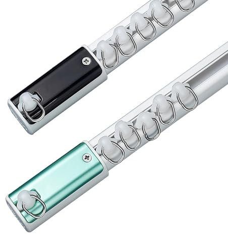 Stumme Vorhangschiene aus Aluminium Vorhangschiene for Decke und Wand Gardinenschiene gardinenschiene 1 läufig Inkl. Befestigungsmaterial mit Komplettset mit Zubehör(Green,2.4m(7.9ft))