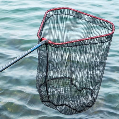 Sac de pêche en maille, tissage à dix fils, épuisette de pêche pour la mer/rivière/lac/bateau pour attraper des poissons, pour une capacité de charge de 30 kg (50 cm)