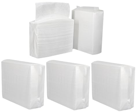 VICASKY 5 Beutel Praktische Weiße Hotelservietten aus Papier Saugfähige und Hautfreundliche Papierservietten fürs Badezimmer und Küche