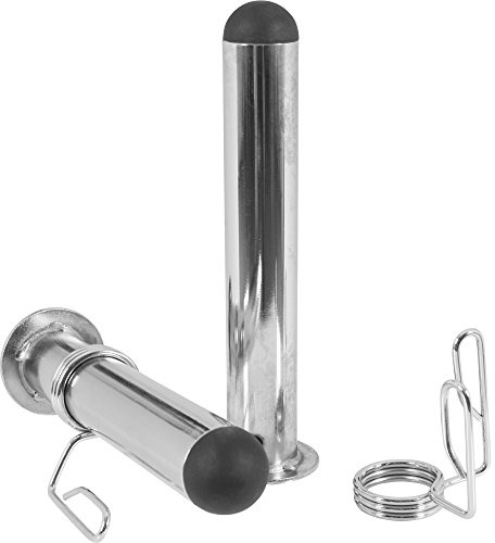 GORILLA SPORTS® Adattatore Bilanciere - Olimpico, 50 mm, per Asta da 30 mm, con 2 Chiusure a Molla, Cromati - Manicotto Adattatore per Barra, Sollevamento, Allenamento, Palestra, Fitness