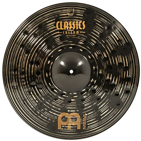 Meinl Cymbals Classics Custom Dark Plato Ride de 20 pulgadas (50,80cm) Platillos de Batería - Bronce B12, Acabado Oscuro (CC20DAR)