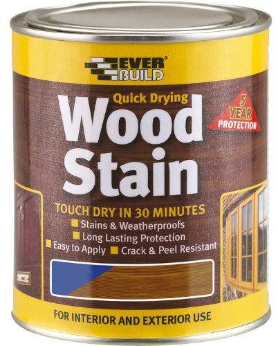 Everbuild Quick Drying Wood Stain Teak 750ml