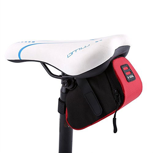 Wakects Sac de Selle de vélo, Sac de Selle pour VTT Cyclisme Voyage, Sacoche de Selle de vélo Sac de siège Sac de Queue de vélo, Facile à Installer, 15 x 7 x 7 cm