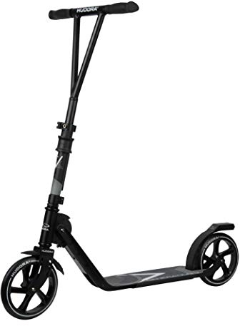 HUDORA BigWheel Generation V 205, schwarz | Leicht Faltbarer Scooter Roller Big Wheel | Tretroller mit extra hoher Laufruhe, 14119/00