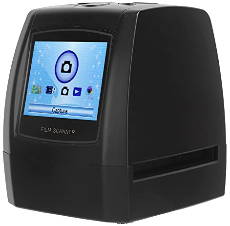 Zunate Filmscanner, EC718 135/35 Mm Filmscanner Tragbarer USB 2.0 Digital Film und Dia Scanne,mit 2,36 Zoll LCD Farbdisplay,für Windows XP(EU)