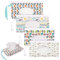 4 Pack Wet Wipe Pouch, Extra Large 10 x 6 Reusable Baby Wipe Case Refillable Wipes Dispenser Travel Container Wipes Bag for Baby and Adult (Colorful)