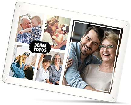 Print Royal Blech-Schild selbst gestalten - Foto-Collage mit 5 Fotos bedrucken - Metall-Poster für Lieblingsmenschen, Geschenk für Freunde, Familie I Personalisiertes Foto-Geschenk, Schild A4