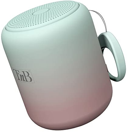 T'NB Enceinte Color - Sans Fil Portable, Connexion Bluetooth 8 Heures, Petite de Douche Waterproof IPX4, Format Mini Tendance et Colorée – Dégradé Vert et Rose
