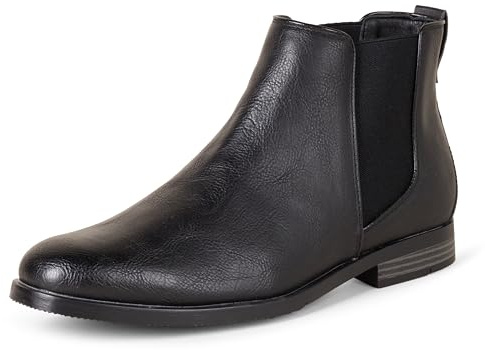 Amazon Essentials Stivaletto Chelsea Uomo, Nero, 46 EU