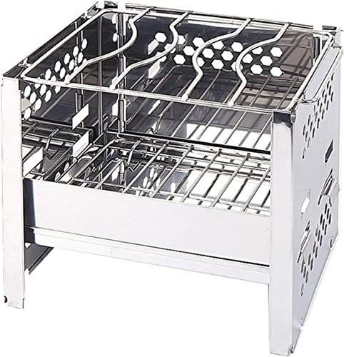 Gas grill Portable Stainless Steel BBQ Grill Stove With Non-stick Surface Folding Barbecue Gill Outdoor Camping BBQ Tools