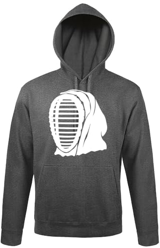 shirt84 Kendo Men Männer Kapuzen Hoodie Heather dunkel Grau XL