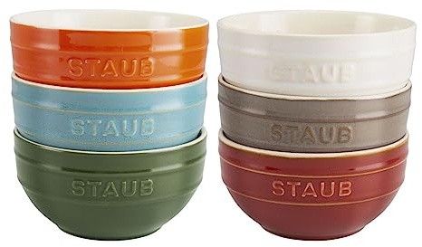 Staub Ceramique 6-teiliges Keramik-Schüssel-Set, gemischte Farben