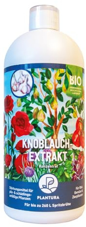 Plantura Bio-Knoblauch Extrakt, natürliches Pflanzenstärkungsmittel, 1 L für 260 L Spritzbrühe