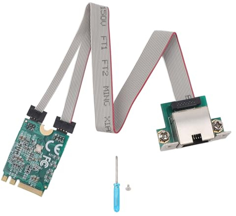 Mini carte réseau PCIE, RTL8125B M.2 A E Single Port 2.5G NIC - Bent Pin, Portable PCI Express Card LAN Adapter Ethernet Adapter
