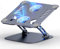 Soporte para portátil de altura ajustable con ventilador RGB, soporte plegable de aleación de aluminio, soporte para portátil ventilado, ergonómico compatible con todos los MacBook, 10-17