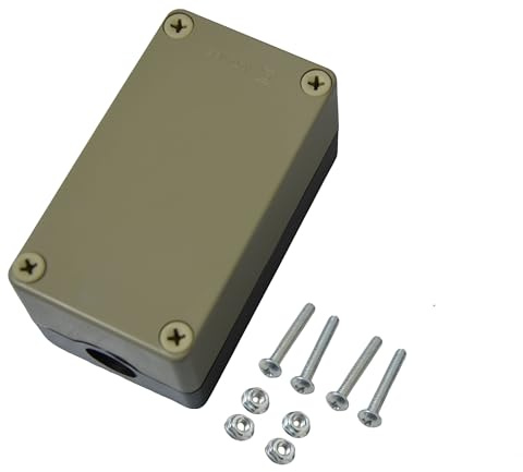 IP65 Waterproof Junction Box, ABS Plastic Electrical Enclosure Case, Indoor Outdoor Weatherproof Electrical Project Box 130 x 75 x 65mm