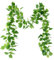 Kellegour 2Pièces Guirlandes de Lierre Artificiel Faux,2.4m Liane Artificielle Guirlande Fausse,Lierre Decoration,135 Feuilles,Lierre Vignes pour Mariage,Jardin,Bureau,Célébration,Fête,Cuisine