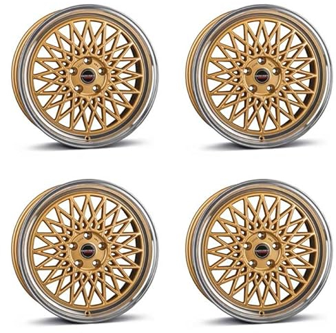 4x Borbet Felgen B 8.0x17 ET45 5x112 gold rim polished kompatibel mit Infiniti Q30 QX30