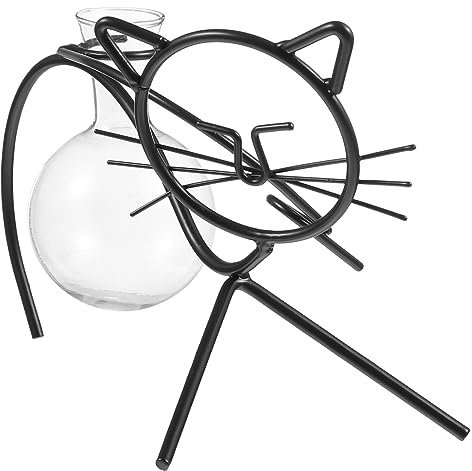 ABOOFAN Kleiner Katzenförmiger Glaspflanzer für Den Schreibtisch Das Homeoffice oder Als Gartendekoration