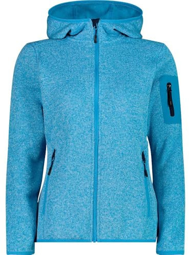 CMP - Woman Jacket Fix Hood, Niagara-B. Blue, 56