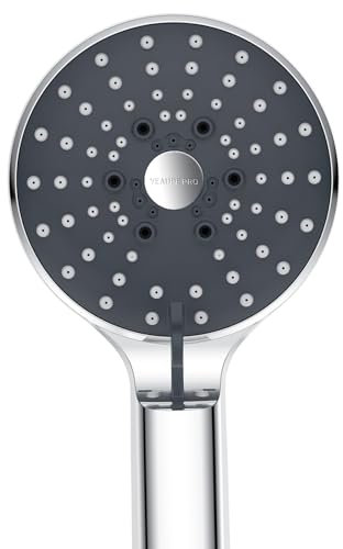 Soffione Doccia, YEAUPE PRO Doccia Soffione con 6 tipi di getto, soffione doccia anticalcare Anticalcare, G1 / 2 pollici, Diametro 110 mm, Cromato