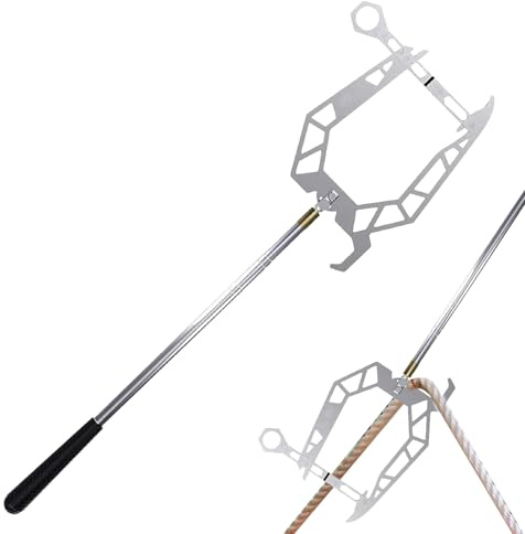 Festmacherhaken für Boote, Bootshaken zum Andocken - Mooring Rope Dock Hook Boat Threwer,Telescoping in Form eines Teleskops Mehrzweck-Sicherheitsretriever für die Jagd auf das Angeln in k