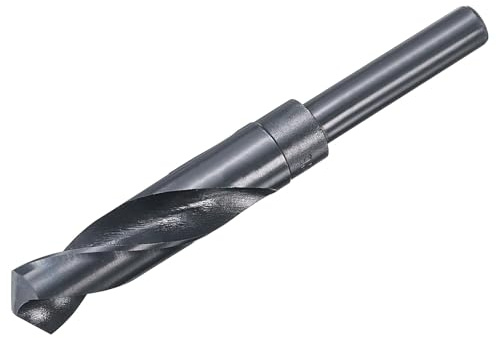QUARKZMAN Brocas de 19 mm con Vástago Reducido de 1/2 de Acero de Alta Velocidad Hss con Recubrimiento de Nitruro Negro 135° para Metal Duro, Acero, Aleación de Aluminio, Madera, Plástico