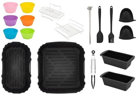 ZEPFJHE Supports de cuisson pour friteuses à air double panier - Supports de déshydratation et moules en silicone - Accessoires pour friteuses à air comprimé - Pièces d'appareils de cuisine