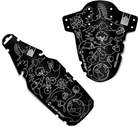 Riesel Design - Mudguard Set Criss:Cross & rit:ze – Fahrrad Schutzblech Set | vorne & hinten – Spritzschutz für Gravel & Cyclocross – leicht, robust & Made in Germany