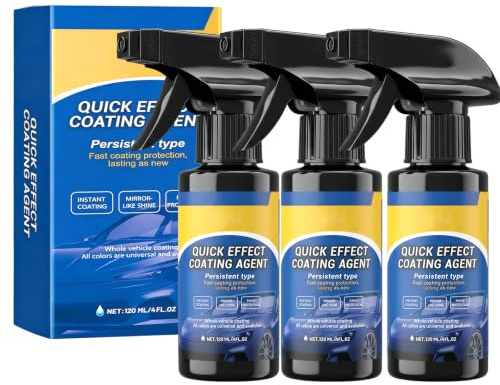 Flintronic 3PCS Quick Effect Coating Agent, Spray de Alta Protección 3 en 1 para Coche, Agente de Recubrimiento de Efecto Rápido, Repara Arañazos y Signos de Desgaste Rápido