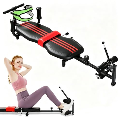Rücken-Stretch-Maschine Workout Massage Inversion-Tisch | Rückenstreck-Traktions-Inversionstisch mit Zervikaler Traktion, Korrigiert Verkrümmte und Deformierte Wirbel