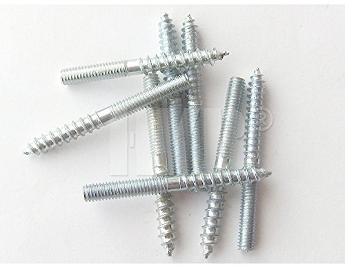 HKB ® 10 Stück Stockschrauben M4 x 40mm, Stahl verzinkt, Artikel-Nr. 20550
