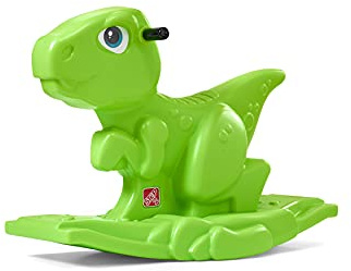 Step2 Dino Caballo balancín balancín | Juguete balancín en verde de plástico | Juguete de plástico para niños a partir de 2 años