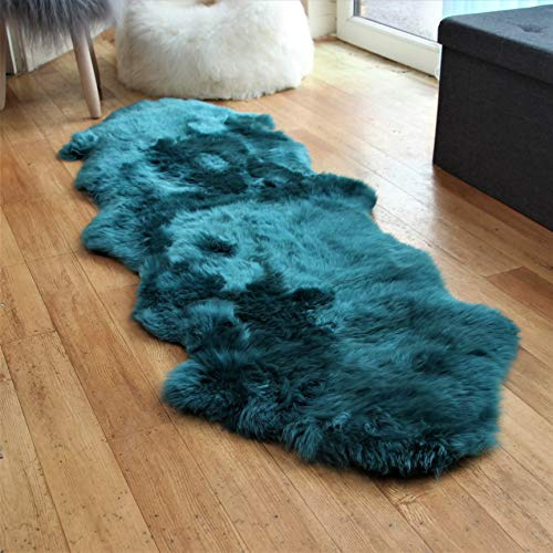 Arthur Cameron - Genuine Double-Fleece Sheepskin Rug with a Natural Suede Backing - Non-Allergenic, Extra Thick & Dense Wool with a Soft, Fluffy Texture