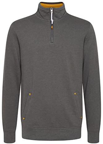 ! Solid SDKaran Troyer herrsweatshirt, tröja med ståkrage normal passform, Grå melange (1840051), L
