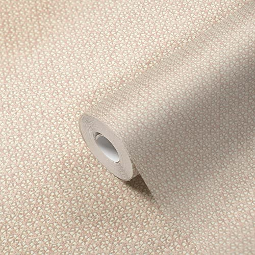 A.S. Création Tapete Sterne Hygge Tapete Rosa Weiß Skandinavische Vliestapete Gewebe 386301 10,05x0,53m Made in Germany