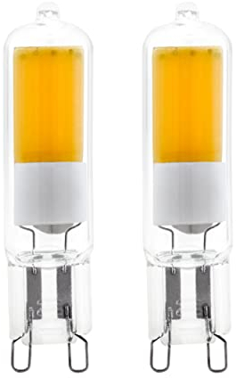 Eglo LED G9 base a perno set di 2 lampadine a doppia spina, 2 Watt ciascuna (equivalente a 20 Watt), 200 Lumen, illuminante bianco caldo, 3000k, perno lampadina Ø 1,5 cm