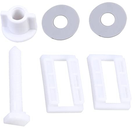 CIYODO Set 2 Pezzi Viti Di Plastica Per Sedile Wc Con Dadi e Rondelle Per Fissaggio Cerniera Water Accessori Ricambio