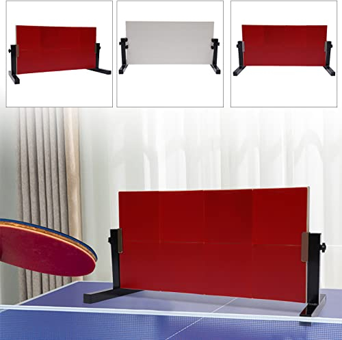 Tischtennis Rebound Board Tischtennisplatte Tisch Return Board Indoor Tischtennis Returnbrett Trainingsgerät mit 8-roten Gummis 66x33cmSelbsttrainingsausrüstung Für Home Gym Indoor Outdoor
