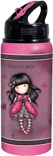 Borraccia per bambini, compatibile con Gorjuss Santoro, bottiglia in alluminio, beccuccio ripiegabile, 710 ml