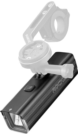 ROCKBROS 1000 Lumens Bike Light Compatible with Bike Out-Front Mount Rechargeable Bicycle Headlight Front Lights for Night Riding 5 Modes Bicycle Light IPX6 Waterproof Bike Headlight