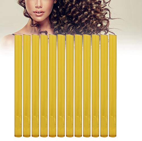 12 Piezas Extensión de Cabello, Pegamento Profesional para Extensión de Cabello de Peluca Pegamento Termofusible Extensiones de Cabello Pegamento de Queratina Barras Adhesivas Herramienta