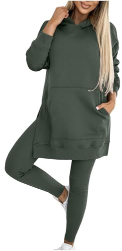 HAOLEI 2024 Completo da Donna 3 Pezzi Tuta Sportiva Donna Completa Invernale Elegante Cotone Curvy Fitness Tracksuit Tuta Taglie Forti Tute da Ginnastica con Stampa Completo Tute Donna Cotone Leggere