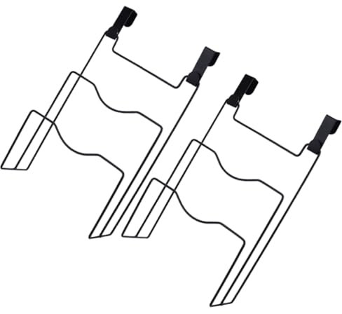 HOMOCONO 2pcs Iron Cabinet Door Hanging Storage Rack Pan Lid Holder Cutting Board Holder Pot Lid Organizer for Kitchen Organiser Storage