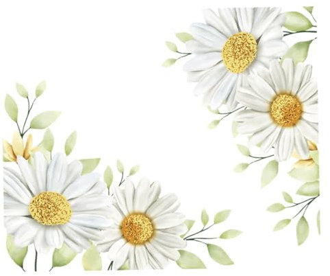 Amosfun 1 Satz Wandtattoo Gänseblümchen Wandtattoos Für Mädchenzimmer Blumen Party Eukalyptus Wildblume Anlage Aufkleber Fälschung Steinwandfliese Zum Abziehen Und Aufkleben Pvc