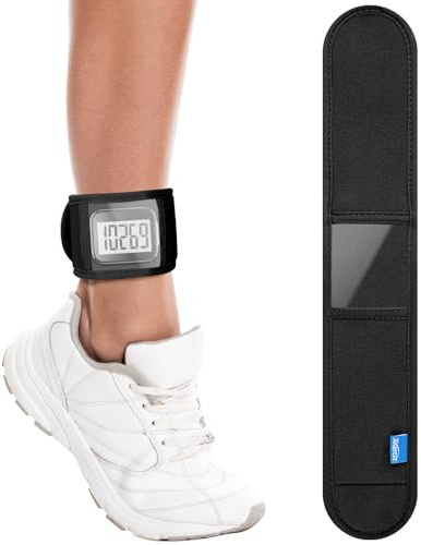 Xxerciz Ankle Band Compatible with Large Fitness Pedometer, Breathable Sport Ankle Band with Transparent Pouch for Step Counter Accessory
