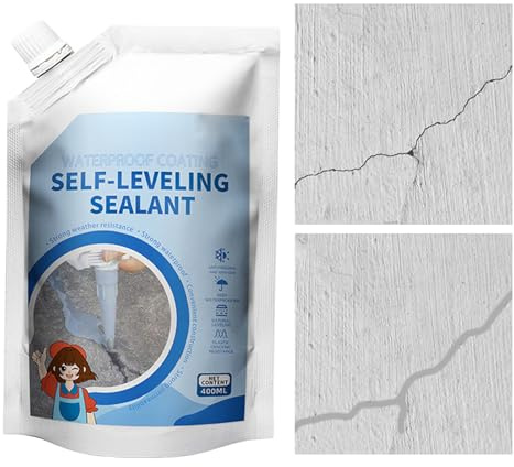 Mastice Per Calcestruzzo | Riempitivo Autolivellante Impermeabile | Malta Rapida 500ml Per Fughe Bagno Cucina Piscina Basamento Tetto