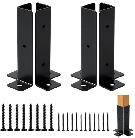 Ancla de después de servicio pesado - Post Brackets, Kit de anclaje de base POS | Vieja de servicio pesado de base de postes Postes en polvo Bases de la valla de madera para la cerca,